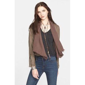Free People - Drape Front Jacket - Army Green S